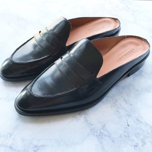EVERLANE modern penny loafer mule black 6